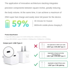 شارژر دیواری فست تایپ سی اصلی 25 وات هواوی Huawei Superfast 25W Type C mini charger