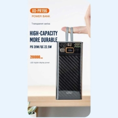 پاوربانک فست شارژ یو اس بی، لایتنینگ و تایپ سی 22.5 وات 20000 ایکس او