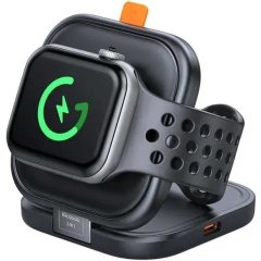 فروش شارژر وایرلس 15 وات گوشی آیفون و هندزفری بلوتوثی دوکاره مک دودو همراه کابل دوسر تایپ‌سی