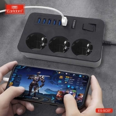 سه راهی برق ارت‌دار 3 سوکت و 6 پورت یو‌اس‌بی 3000 وات ارلدام