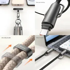 کابل دو سر تایپ‌سی فست شارژ با بند آویز گردنی گوشی مک دودو