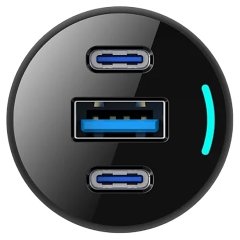 فروش شارژر فندکی فست شارژ ماشین تایپ سی و یو اس بی 85 وات پاورولوژی