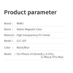 قاب مگنتی آیفون 14 پرو ویوو Wiwu Kabon Magnetic Case IP14 6.1 Pro LCC-107