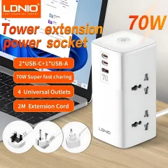 چندراهی برق چندمنظوره چند پورت سوپر شارژ رومیزی الدنیو