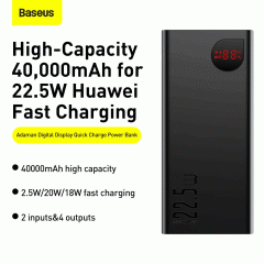 خرید شارژر همراه فست شارژ تایپ سی و یو اس بی 22.5 وات 40000 بیسوس