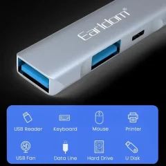فروش هاب مبدل او تی جی آیفونی لایتنینگ سه پورت ارلدام