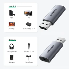 بهترین مبدل صدای USB به جک 3.5 میلی‌متری یوگرین