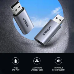 مبدل صدای USB به جک 3.5 میلی‌متری یوگرین