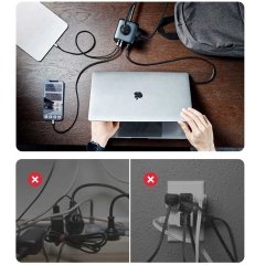 چندراهی برق 2500 وات سه سوکت، دو USB و دو Type-  فست 65 وات یوگرین