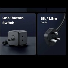 چندراهی برق 2500 وات سه سوکت، دو USB و دو Type-  فست 65 وات یوگرین