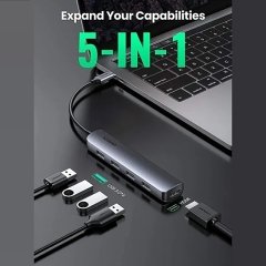 کیفیت هاب 5 پورت تایپ سی یوگرین