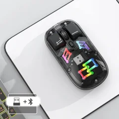 ماوس بلوتوثی وایرلسی دو حالته قابل شارژ با طراحی شفاف کوتسی