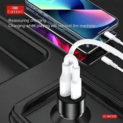 کابل فست شارژ چندسر تایپ‌سی و یو‌اس‌بی به تایپ‌سی، لایتنینگ و میکرو 3 آمپر 1.2 متری ارلدام