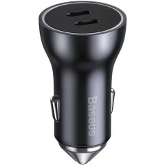 خرید شارژر فندکی فست شارژ ماشین تایپ‌سی 60 وات بیسوس