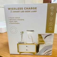 چراغ مطالعه LED رومیزی هوشمند و شارژر بی‌سیم