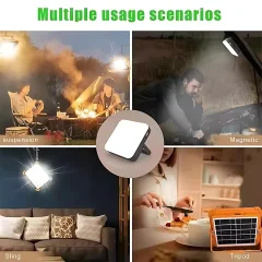 چراغ کمپینگ شارژی خورشیدی ضدآب و پاوربانک