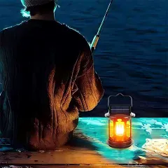 بهترین چراغ کمپینگ هوشمند سنسور حرکتی شارژی خورشیدی ضدآب اسمایلینگ شارک