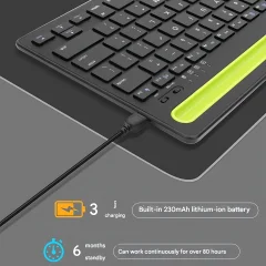 خرید کیبورد بی‌سیم شارژی با استند موبایل و تبلت