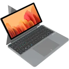 کیفیت کیبورد بی‌‌سیم تاشو مغناطیسی شارژی با کاور استندشو و تاچ پد لمسی