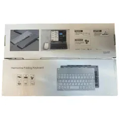 کیبورد بی‌سیم تاشو شارژی هارمونیکا با استند موبایل و تبلت