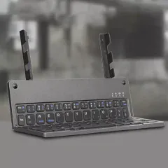 کیبورد بی‌سیم تاشو شارژی هارمونیکا با استند موبایل و تبلت