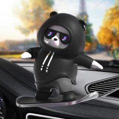 خرید دکوری خرس اسکیت‍‌‌‌ سوار مشکی خودرو