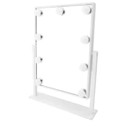 کیفیت آینه  آرایشی چراغ‌دار 9 تایی لمسی رومیزی