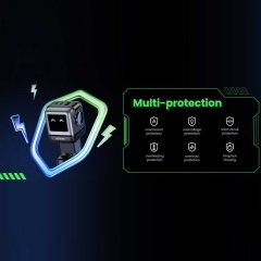 شارژر دیواری USB و تایپ‌سی 65 وات گرین