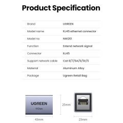 مبدل افزایش طول کابل اترنت RG45 یوگرین