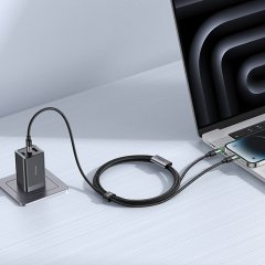 کابل شارژ سریع 100وات تایپ سی به لایتنینگ+تایپ سی مک دودو