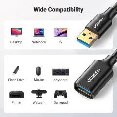 کابل افزایش طول USB 3.0 یک متری یوگرین