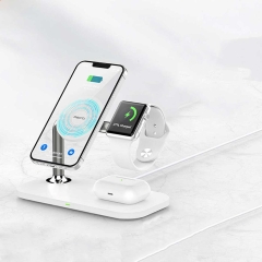 خرید شارژر بی سیم رومیزی 15 وات رسی Recci 3 in 1 Magnetic Wireless Charger RCW-20