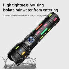 چراغ قوه شارژی فلورسنت زوم تلسکوپی 50 وات چند منظوره Multifunction Telescopic Zoom Fluorescent Light Absorber Flashlight G85