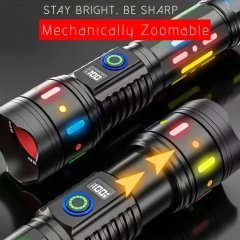 چراغ قوه شارژی فلورسنت زوم تلسکوپی 50 وات چند منظوره Multifunction Telescopic Zoom Fluorescent Light Absorber Flashlight G85