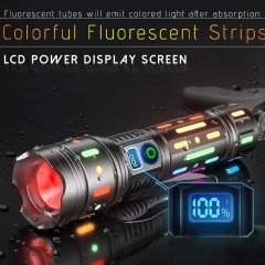 چراغ قوه شارژی فلورسنت زوم تلسکوپی 50 وات چند منظوره Multifunction Telescopic Zoom Fluorescent Light Absorber Flashlight G85