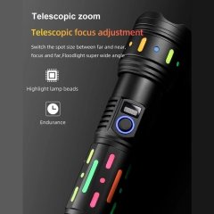 چراغ قوه شارژی فلورسنت زوم تلسکوپی 50 وات چند منظوره Multifunction Telescopic Zoom Fluorescent Light Absorber Flashlight G85