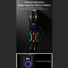 چراغ قوه شارژی فلورسنت زوم تلسکوپی 50 وات چند منظوره Multifunction Telescopic Zoom Fluorescent Light Absorber Flashlight G85