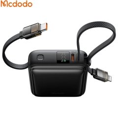 خرید پاوربانک شارژ سریع 22.5 وات 10000 تایپ سی و لایتنینگ مک دودو