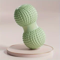 Fascial peanut ball for foot massage, spinal muscle relaxation, double ball for hip, back, and leg acupoint stimulation, yoga massage ball.