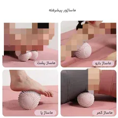 Fascial peanut ball for foot massage, spinal muscle relaxation, double ball for hip, back, and leg acupoint stimulation, yoga massage ball.