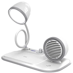 کیفیت چراغ مطالعه رومیزی اسپیکر دار به همراه شارژر وایرلس 15 وات