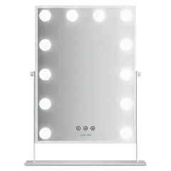 کیفیت آینه آرایشی رومیزی ال ای دی دار  12 تایی گرین لاین