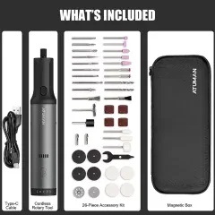 کیت ابزار چند منظوره قلم حکاکی و سنگ زنی برقی آتومن