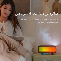 دستگاه بخور و رطوبت ساز هوشمند آروماتراپی مدل HY27 با چراغ خواب RGB