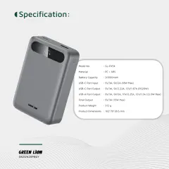کیفیت پاوربانک 20000 گرین لاین