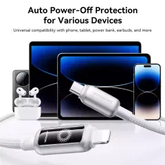 خرید کابل شارژ تایپ سی به لایتنینگ جویروم