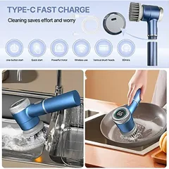 فروش اسکرابر چرخشی شارژی 5 در 1 با سری قابل تعویض برای سطوح مختلف