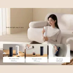 فلاسک هوشمند شیائومی مدل MJDRB02PL حجم 350 میلی لیتر با نمایشگر دما انباکسینگ برای تولید محتوا