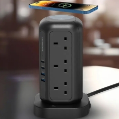 PWCUQC025BK POWEROLOGYچند راهی برق پورودو Porodo مدل PBFWCH035 با 8 سوکت و 4 پورت