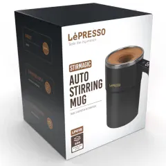 ماگ همزن‌دار مغناطیسی خودکار شارژی 380 میلی‌لیتری لپرسو LPCFFM0018 آنباکسینگ برای تولید محتوا